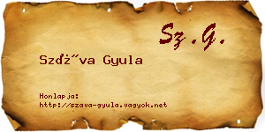 Száva Gyula névjegykártya